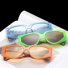 Load image into Gallery viewer, Cat Eye Colorful Sunglasses Women Retro Blue Green Eyewear Shades UV400 Men Trending Leopard Marble Legs Sun Glasses