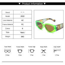 Load image into Gallery viewer, Cat Eye Colorful Sunglasses Women Retro Blue Green Eyewear Shades UV400 Men Trending Leopard Marble Legs Sun Glasses