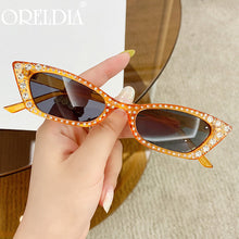 Load image into Gallery viewer, Cat Eye Diamond Sunglasses Women Men Punk Transparent Sun Glasses Lady  Brand Designer Rhinestone Eyeglasses UV400