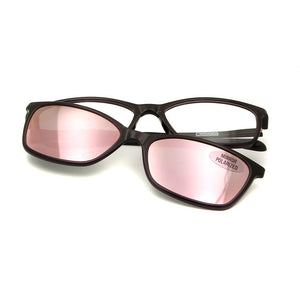 Occhiali Cat Eye con clip magnetica su occhiali da sole Montature per occhiali da vista polarizzati da donna con 3 clip su occhiali Ultem 