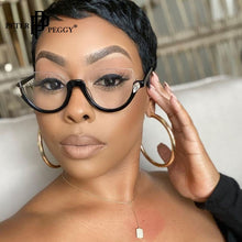 Load image into Gallery viewer, Cat Eye Half Frame Glasses women Brand Designer Transparent Lens Prescription Optical Celar Spectacles Frame Unisex