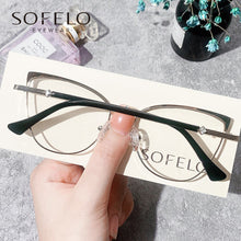 Load image into Gallery viewer, Cat Eye Myopia Glasses Frame Women Optical Prescription Eyeglasses Frame Ladies Red Stainless Steel Spectacles 2023