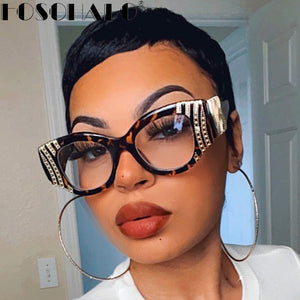Cat Eye Optical Glasses Women  Metal Sunglasses Vintage Clear Lens Myopia Prescription Glasses Men Unisex Eyewear