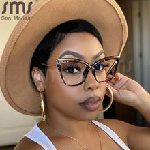 Load image into Gallery viewer, Cat Eye Optical Glasses Women Men Clear Glasses Eyeglasses Frame Vintage Transparent Lens Spectacle Frame Unisex