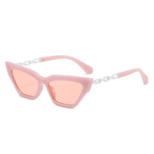 Carica l&#39;immagine nel visualizzatore di Gallery, Cat Eye Sunglasses Irregular Small Brand Designer Eye Glasses Chain Frames For Female Gafas Oculos Sunglasses