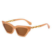 Carica l&#39;immagine nel visualizzatore di Gallery, Cat Eye Sunglasses Irregular Small Brand Designer Eye Glasses Chain Frames For Female Gafas Oculos Sunglasses