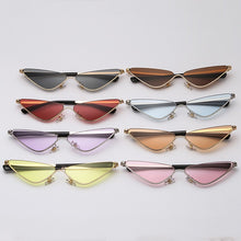 Load image into Gallery viewer, Cat Eye Sunglasses Women Cute Sexy Shades Eyeglasses  Metal Frame Sun Glasses Shades Ocean Color Eyewear UV400