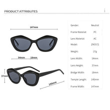 Load image into Gallery viewer, Cat Eye Sunglasses Women  Brand Designer Cateye Vintage Sun Glasses UV Ladies Retro Eyewear Female Oculos De Sol