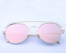 Load image into Gallery viewer, Cat Eye Sunglasses Women Men  Brand Irregular Sun Glasses Metal Hollow Man Shades Mirror Purple Pilot Glasses