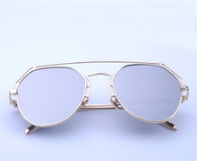 Load image into Gallery viewer, Cat Eye Sunglasses Women Men  Brand Irregular Sun Glasses Metal Hollow Man Shades Mirror Purple Pilot Glasses