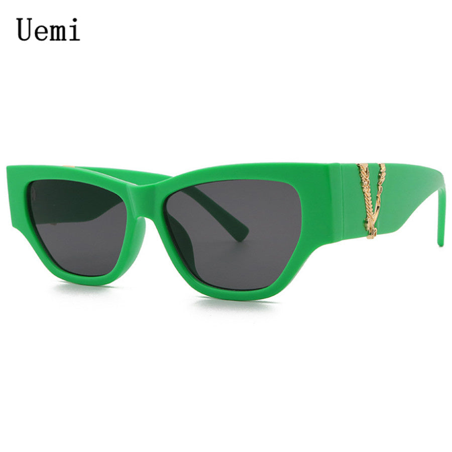 Cat Eye Sunglasses Women Retro  Designer Brand Black Sun Glasses With V UV400 Eyewear Shades