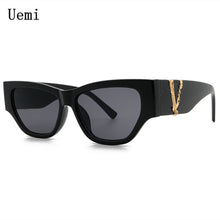 Load image into Gallery viewer, Cat Eye Sunglasses Women Retro  Designer Brand Black Sun Glasses With V UV400 Eyewear Shades