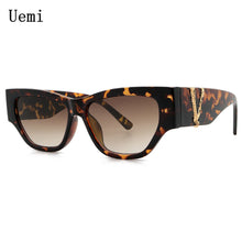 Load image into Gallery viewer, Cat Eye Sunglasses Women Retro  Designer Brand Black Sun Glasses With V UV400 Eyewear Shades