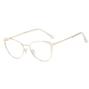 Cat Eye Transparent Women Glasses TR90 Metal Frame Optical Prescription Glasses Prescription Myopia Glasses Frames
