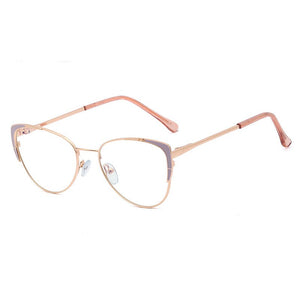 Cat Eye Transparent Women Glasses TR90 Metal Frame Optical Prescription Glasses Prescription Myopia Glasses Frames