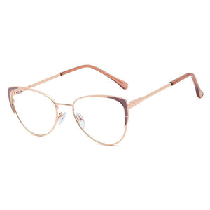 Cat Eye Transparent Women Glasses TR90 Metal Frame Optical Prescription Glasses Prescription Myopia Glasses Frames