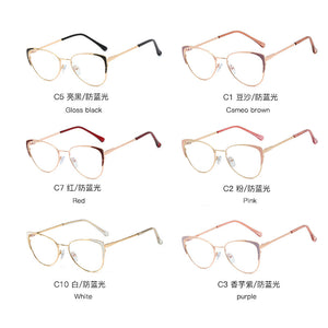 Cat Eye Transparent Women Glasses TR90 Metal Frame Optical Prescription Glasses Prescription Myopia Glasses Frames