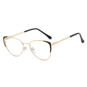 Cat Eye Transparent Women Glasses TR90 Metal Frame Optical Prescription Glasses Prescription Myopia Glasses Frames