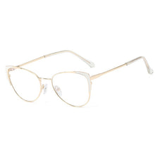 Load image into Gallery viewer, Cat Eye Transparent Women Glasses TR90 Metal Frame Optical Prescription Glasses Prescription Myopia Glasses Frames