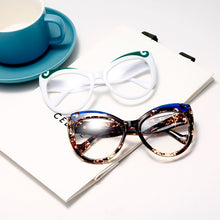 Carica l&#39;immagine nel visualizzatore di Gallery, Occhiali da vista da donna Cat Eye Occhiali da vista con lenti trasparenti Occhiali da vista da donna Occhiali da vista da uomo Anti-Blu-Ray