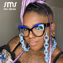 Carica l&#39;immagine nel visualizzatore di Gallery, Occhiali da vista da donna Cat Eye Occhiali da vista con lenti trasparenti Occhiali da vista da donna Occhiali da vista da uomo Anti-Blu-Ray