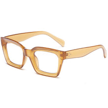 Load image into Gallery viewer, Champagne Square Glasses Women Brand Designer Transparent Lens Eyeglasses Vintage Frame Clear Eyewear