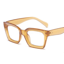 Load image into Gallery viewer, Champagne Square Glasses Women Brand Designer Transparent Lens Eyeglasses Vintage Frame Clear Eyewear