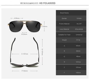 Classic Sunglasses Men HD Polarized Sun Glasses