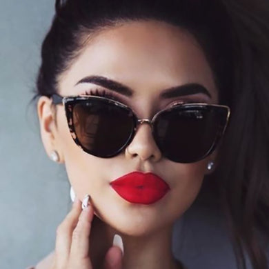 Classic Women Brand Designer Cateye Sunglasses Female Vintage Lady Sun Glasses Oculo De Sol Shades Summer Style