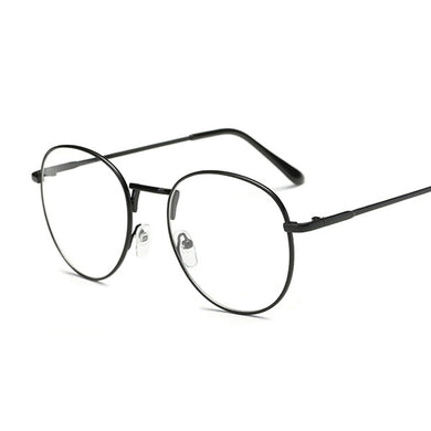 Montatura per occhiali trasparenti da donna Occhiali da vista rotondi con montatura trasparente vintage Montature per occhiali ottici trasparenti in metallo femminile 