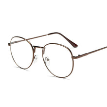 Load image into Gallery viewer, Clear Glasses Frame for Women Vintage Clear Frame Round Eye Glasses Female Metal Transparent Optical Glasses Frames