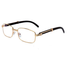 Carica l&#39;immagine nel visualizzatore di Gallery, Clear Small Rectangle Sunglasses Men  Women Metal Square Wood Glasses Frame Eyewear UV400 Gafas De Sol Mujer