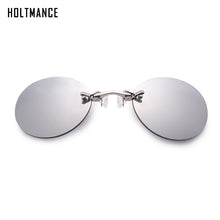 Load image into Gallery viewer, Clip On Nose Sunglasses Men Vintage Mini Round Sun Glasses Hacker Empire Matrix Rimless Sunglasses UV400