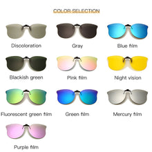 Load image into Gallery viewer, Clip on Polarized Sunglasses Lens Women Men Cat Eye Driving Sunglass Clips Lens Myopia Glasses Cover Eyewear UV400