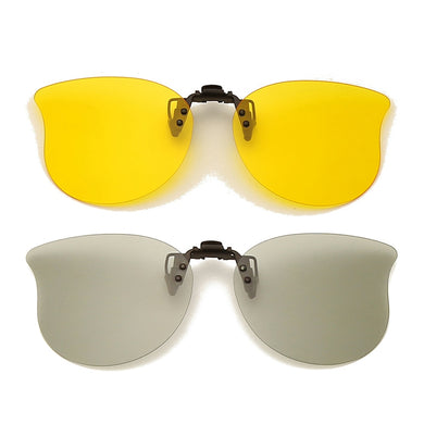 Clip on Polarized Sunglasses Lens Women Men Driver Night Vision Clips Lens Myopia Glasses Cover Eyewear UV400 10 Colors