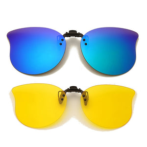 Clip on Polarized Sunglasses Lens Women Men Driver Night Vision Clips Lens Myopia Glasses Cover Eyewear UV400 10 Colors