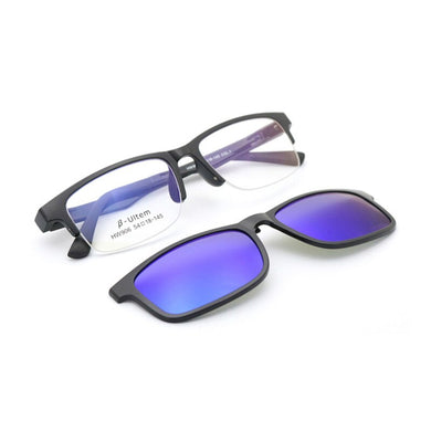 Clip on Polarized Sunglasses Women Men Semirim Square magnet Clips Sun Glasses Can Customize Myopia Presbyopia Lens N5