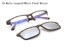 Carica l&#39;immagine nel visualizzatore di Gallery, Clip on Polarized Sunglasses Women Men Semirim Square magnet Clips Sun Glasses Can Customize Myopia Presbyopia Lens N5