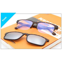 Carica l&#39;immagine nel visualizzatore di Gallery, Clip on Polarized Sunglasses Women Men Semirim Square magnet Clips Sun Glasses Can Customize Myopia Presbyopia Lens N5
