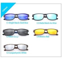 Carica l&#39;immagine nel visualizzatore di Gallery, Clip on Polarized Sunglasses Women Men Semirim Square magnet Clips Sun Glasses Can Customize Myopia Presbyopia Lens N5