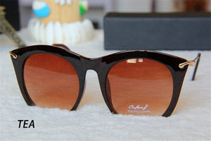 Colored Half Frame Cat Eye Sunglasses Women 2023 Brand Style Metal Frame Eyeglasses Trend UV400 Oculos De Sol Gafas