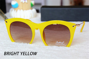 Colored Half Frame Cat Eye Sunglasses Women 2023 Brand Style Metal Frame Eyeglasses Trend UV400 Oculos De Sol Gafas