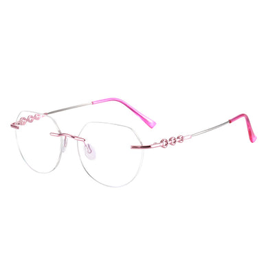 Colorful Memory Metal Round Men and Women Rimless Spectacles Frame For Lenses Myopia Reading Multifocal