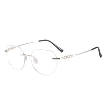 Load image into Gallery viewer, Colorful Memory Metal Round Men and Women Rimless Spectacles Frame For Lenses Myopia Reading Multifocal