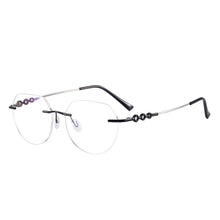Load image into Gallery viewer, Colorful Memory Metal Round Men and Women Rimless Spectacles Frame For Lenses Myopia Reading Multifocal