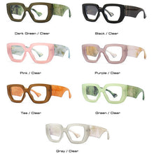 Load image into Gallery viewer, Colorful Square Women Glasses Frame Clear Anti-Blu-Ray Spring Hinge Wide Legs Eyewear Men Optical Polygon Frame