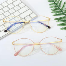 Load image into Gallery viewer, Computer Glasses Frames Women Blue Light Filter Alloy Frame Glasses Men Round Eyewear Optical Spectacle Eyeglass