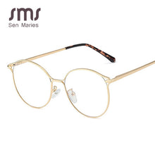 Load image into Gallery viewer, Computer Glasses Frames Women Blue Light Filter Alloy Frame Glasses Men Round Eyewear Optical Spectacle Eyeglass
