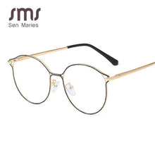Load image into Gallery viewer, Computer Glasses Frames Women Blue Light Filter Alloy Frame Glasses Men Round Eyewear Optical Spectacle Eyeglass