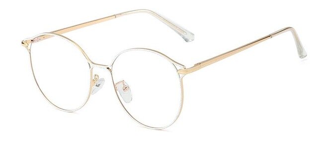 Computer Glasses Frames Women Blue Light Filter Alloy Frame Glasses Men Round Eyewear Optical Spectacle Eyeglass